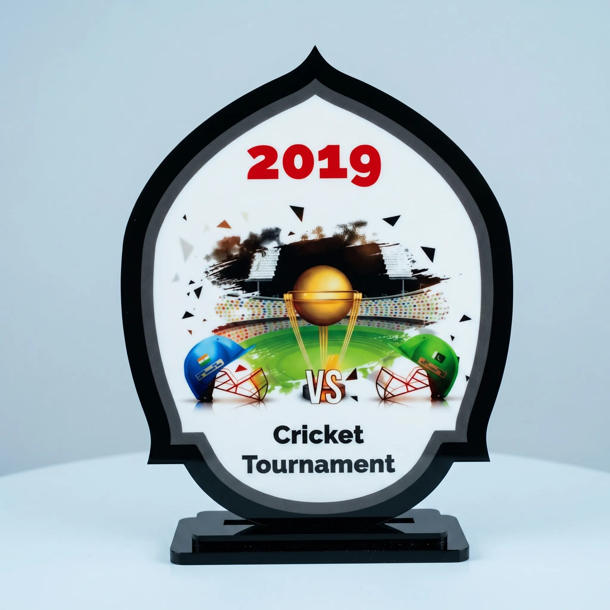 Acrylic Memento Trophy - Cricket Tournament Championship Plaque Award