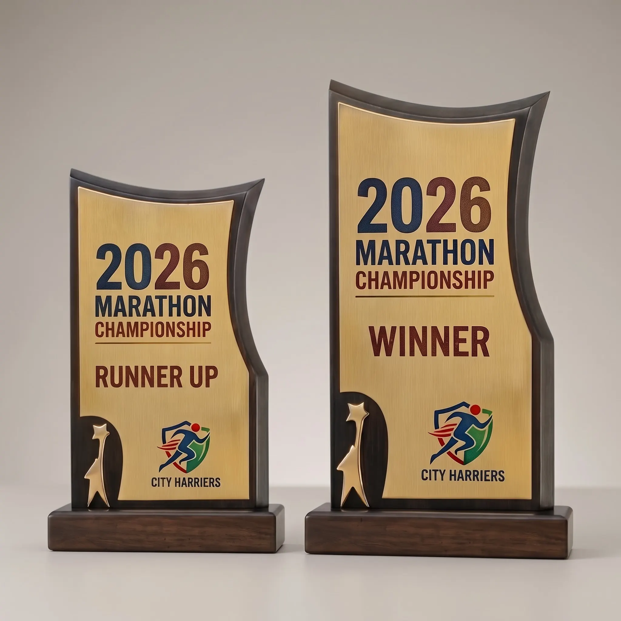 Premium Standard Acrylic Mementos - Marathon & Athletics Championship Shield Plaques